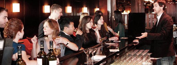 Group at bar